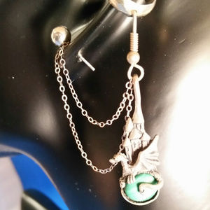 Dragon dangle, chain ear cuff & pendant (bundle)
